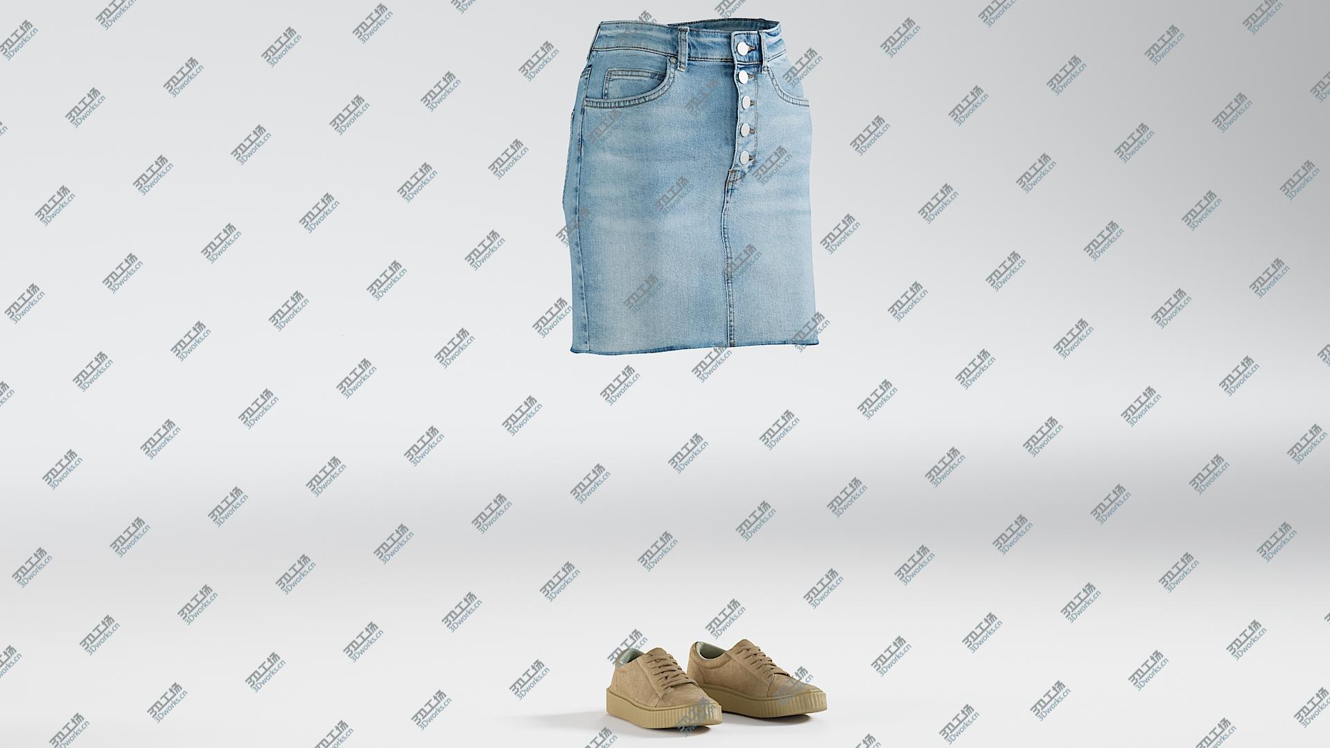images/goods_img/20210319/Skirt with Sneakers 3D model/4.jpg